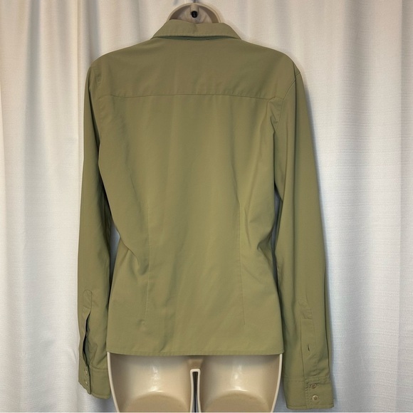 THE NORTH FACE Women's Long Sleeve Quick Dry Button Up Green Shirt Size M TNF - Picture 3 of 10